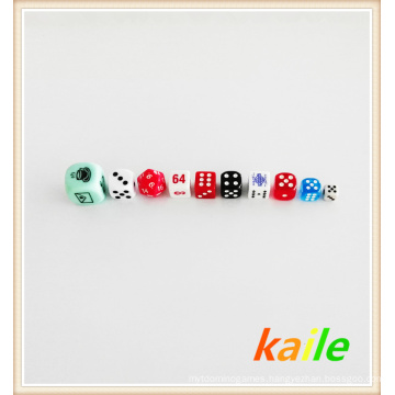 Colorful game dice